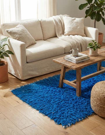 2' 5 x 4' 8 Hand Knotted Moroccan Wool Rug