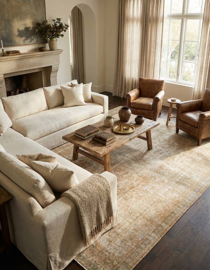 Detail image of  9' 7 x 11' 6  Hand Knotted Ultra Vintage Persian Wool Rug