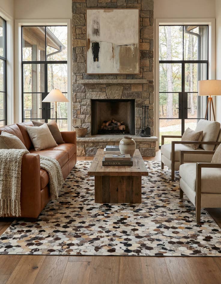 Detail image of  5' x 8' Cowhide Rug