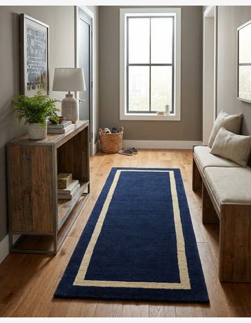 2' x 6' 1 Jill Zarin Border Wool Runner Rug