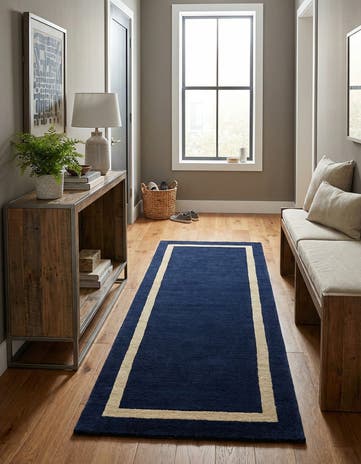 2' x 6' 1 Jill Zarin Border Wool Runner Rug