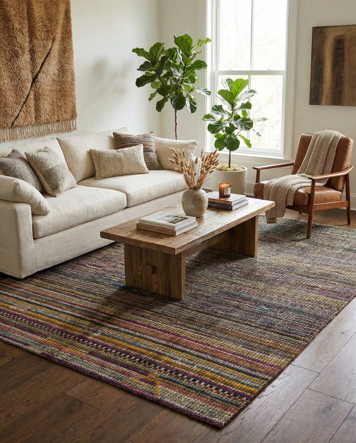 Detail image of 7' 8 x 9' 10 Hand Knotted Moroccan Wool Rug