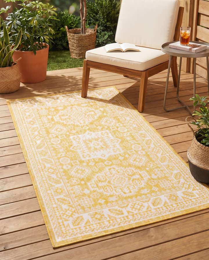 3' x 5' 3 Easy-Clean Aztec Indoor / Outdoor Rug