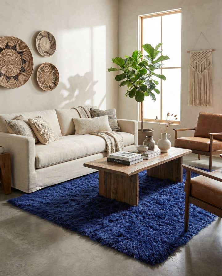 4' 8 x 6' 3 Hand Knotted Moroccan Wool Rug