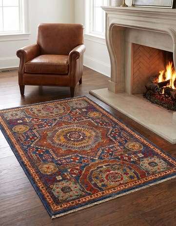 2' 9 x 4' 2 Hand Knotted Mamluk Ziegler Rug