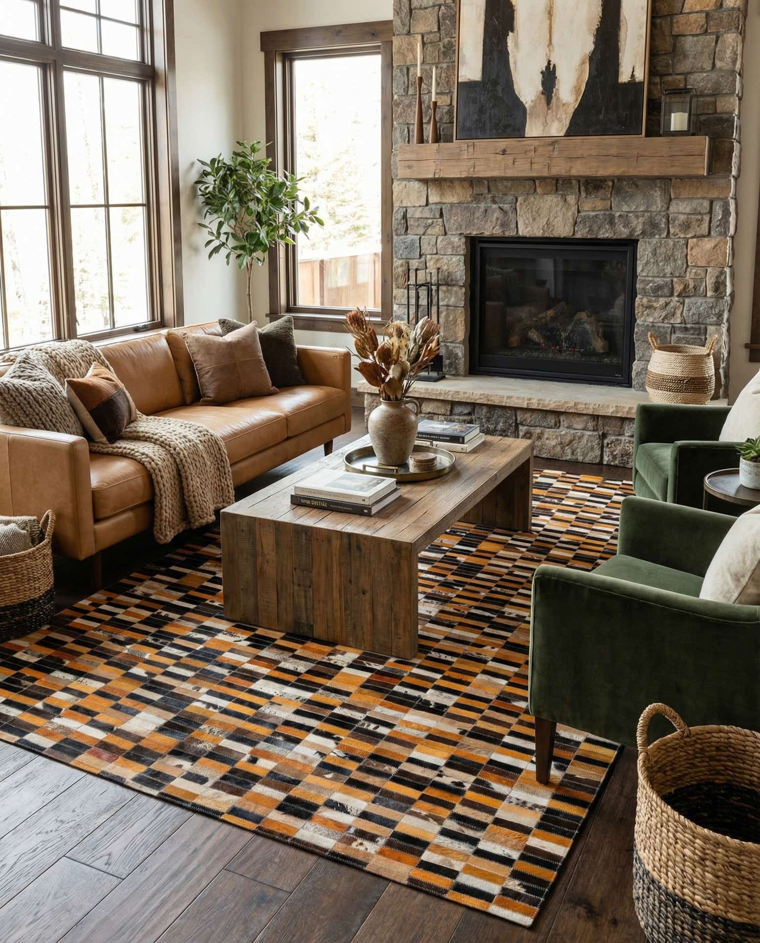 5' x 7' 10 Cowhide - Patchwork Rug