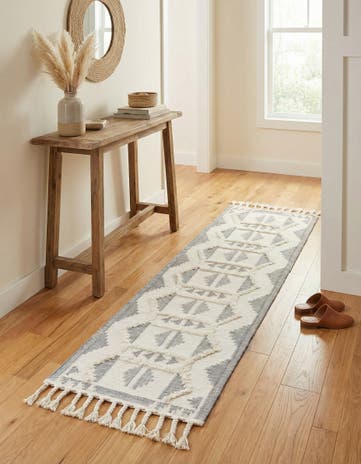 2' 7 x 10' Hand Woven Arizona Wool Runner Rug