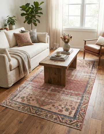 4' x 8' 1 Hand Knotted Ultra Vintage Persian Wool Runner Rug