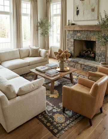 9' 3 x 12' 5 Hand Knotted Oushak Wool Rug