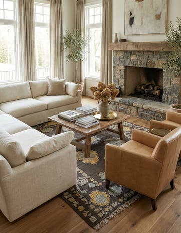 9' 3 x 12' 5 Hand Knotted Oushak Wool Rug