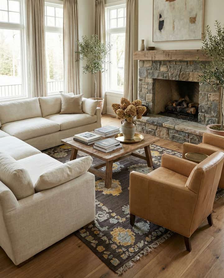 9' 3 x 12' 5 Hand Knotted Oushak Wool Rug