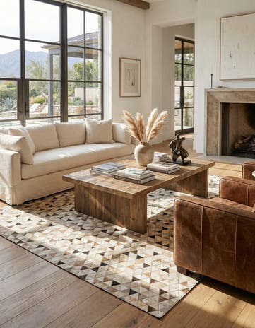4' 8 x 6' 7 Cowhide Rug