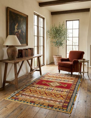 4' 10 x 8' 6 Hand Knotted Anatolian Wool Rug