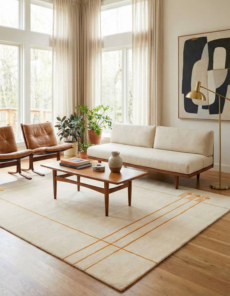 Detail image of  6' 8 x 9' 7  Hand Knotted Darya Wool Rug