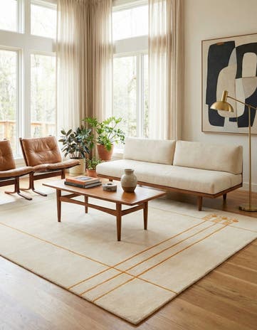 6' 8 x 9' 7 Hand Knotted Darya Wool Rug