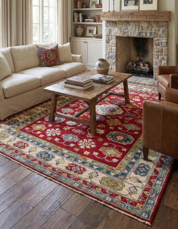 6' 3 x 10' Hand Knotted Kazak Rug