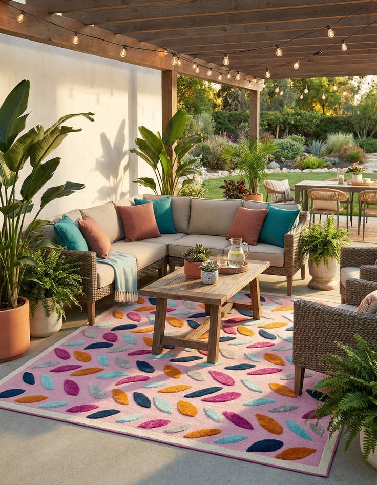Detail image of 7' 10 x 10'  Washable Aruba Indoor / Outdoor Rug