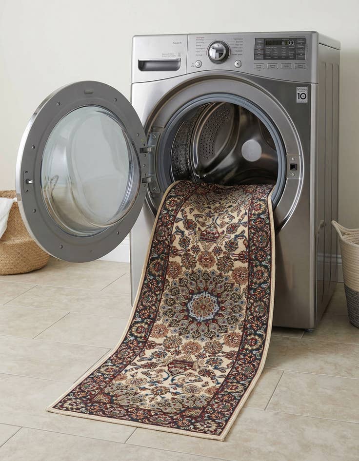 Detail image of 2' x 6' 1  Washable Traditional Indoor / Outdoor Runner Rug