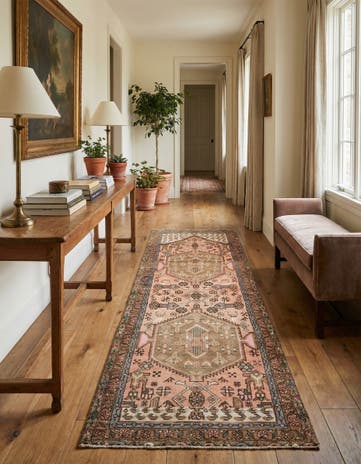 3' 3 x 9' 6 Hamedan Runner Rug