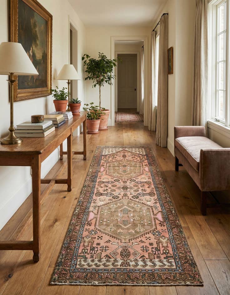 Detail image of 3' 3 x 9' 6 Hamedan Runner Rug