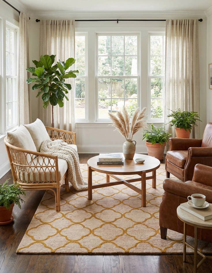 Detail image of 5' 1 x 8' Luna Wool Rug