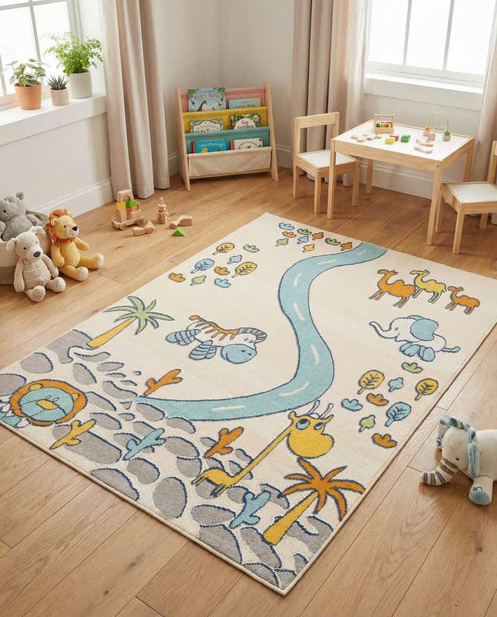 5' 3 x 7' 7 Easy-Clean Indoor / Outdoor Rug