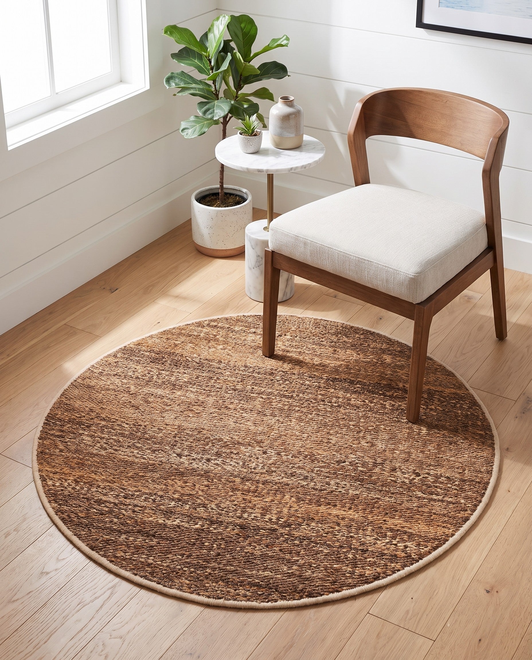 3' 1 x 3' 1 Hand Woven Palm Beach Jute Round Rug