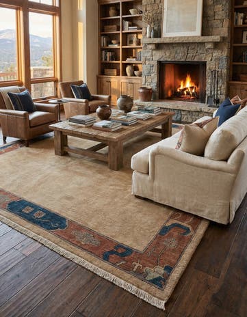 8' 4 x 11' 5 Hand Knotted Tibet Wool Rug