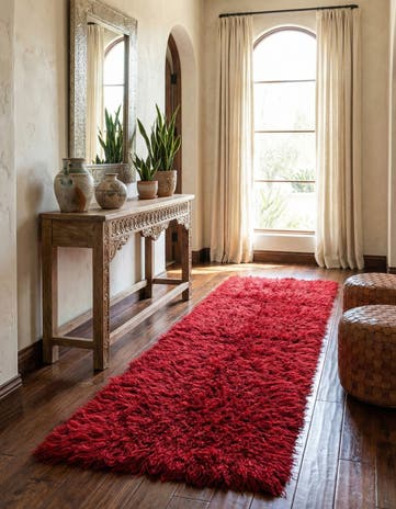 3' x 6' 6 Hand Knotted Moroccan Wool Runner Rug