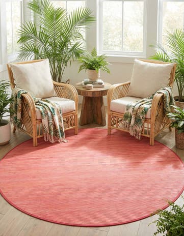 7' x 7' Bamboo Round Rug