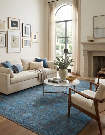 9' x 12' 1 Hand Knotted Oushak Wool Rug