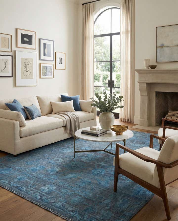 9' x 12' 1 Hand Knotted Oushak Wool Rug