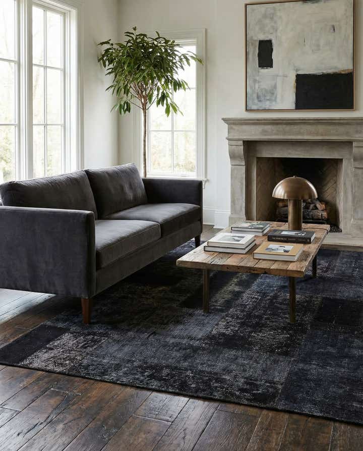 4' 6 x 6' 10 Hand Knotted Ultra Vintage Persian Wool Rug
