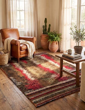 5' 3 x 7' 10 Hand Knotted Moroccan Wool Rug
