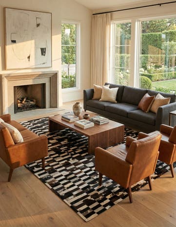 8' 2 x 9' 11 Cowhide - Patchwork Rug