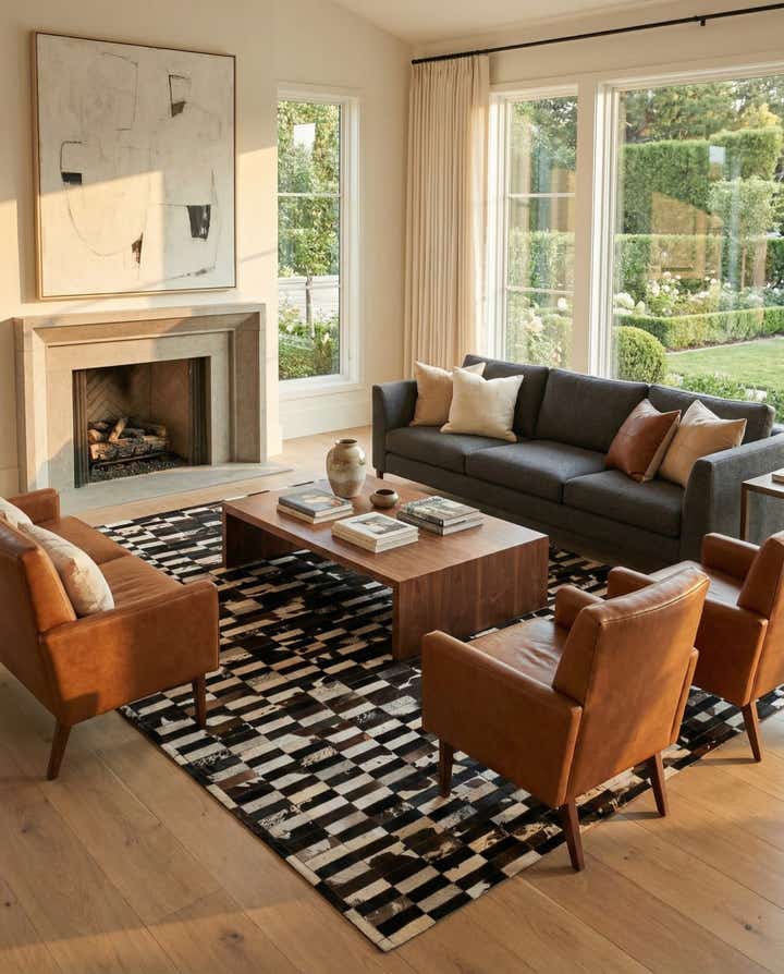 8' 2 x 9' 11 Cowhide - Patchwork Rug