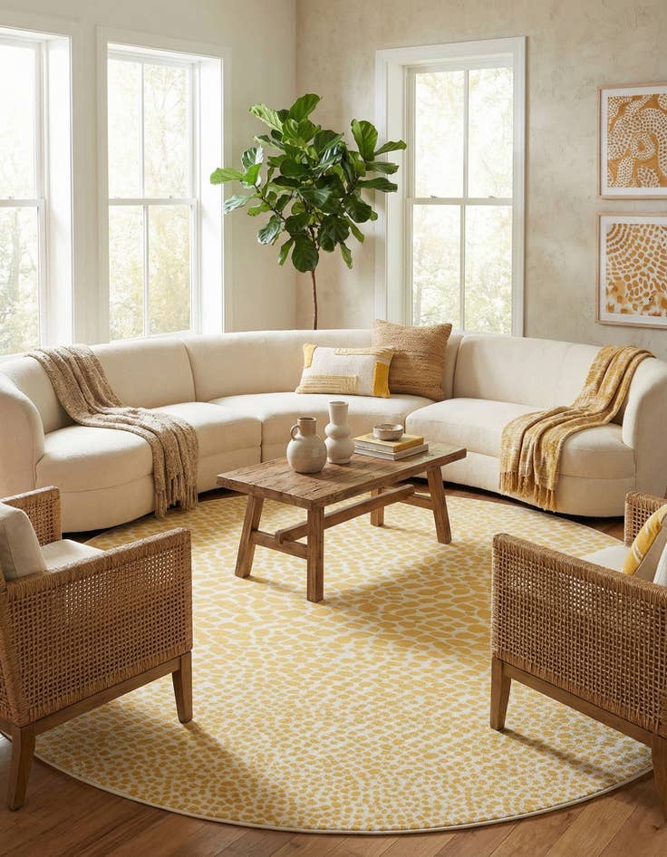 Detail image of 10' 8 x 10' 8 Easy-Clean Jill Zarin Cape Town Indoor / Outdoor Round Rug