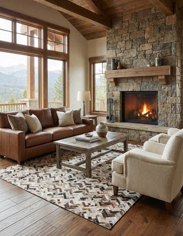 5' x 7' 5 Cowhide Rug