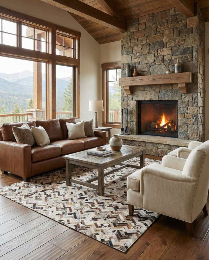 5' x 7' 5 Cowhide Rug