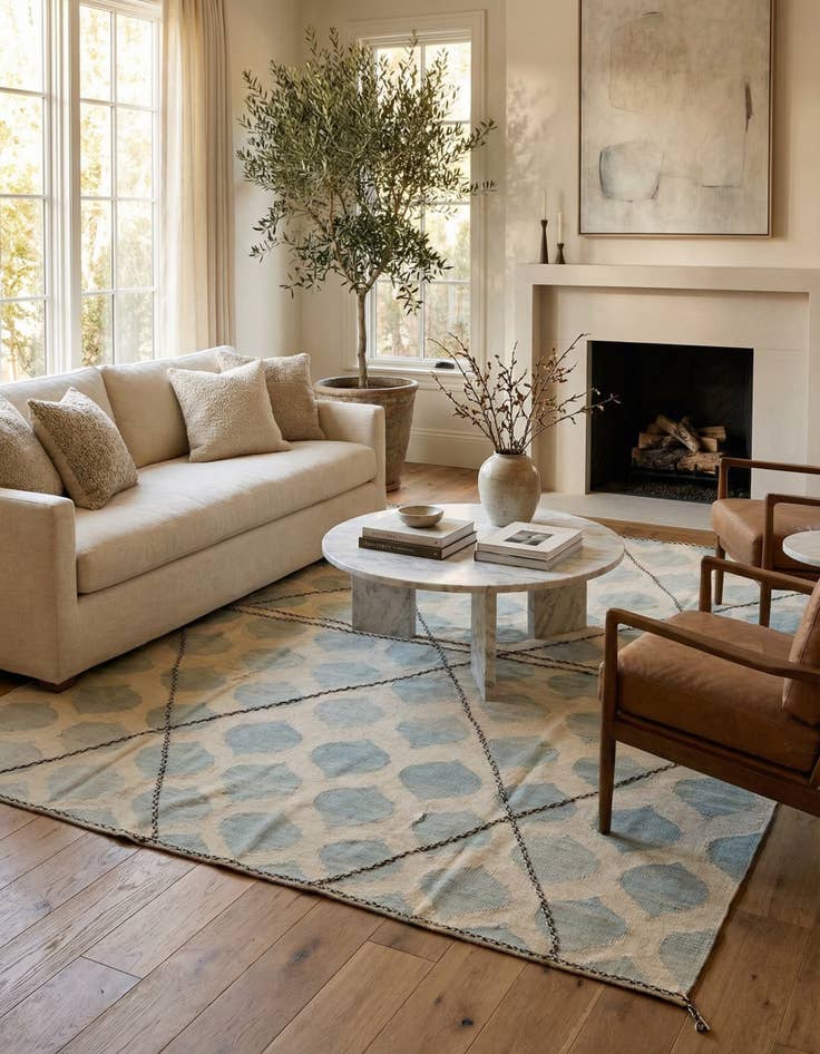 Detail image of 8' 2 x 9' 8  Hand Woven Kilim Modern Wool Rug