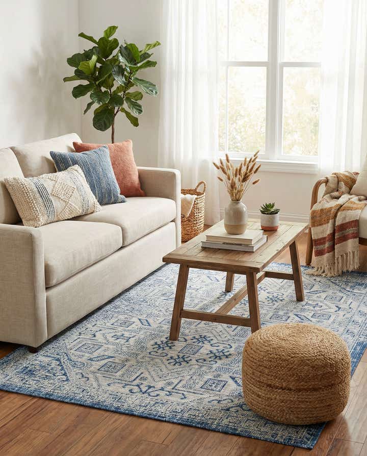 4' x 6' Easy-Clean Aztec Indoor / Outdoor Rug