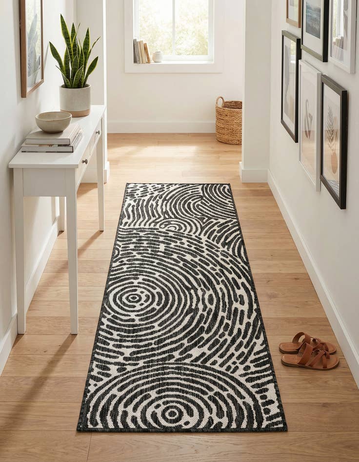 Detail image of  2' x 5' 3  Washable Modern Indoor / Outdoor Runner Rug