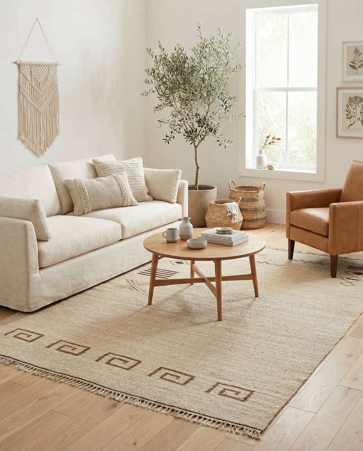 6' 6 x 9' 10 Hand Knotted Moroccan Wool Rug