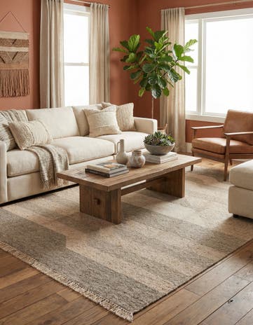 6' 7 x 10' Hand Knotted Moroccan Wool Rug