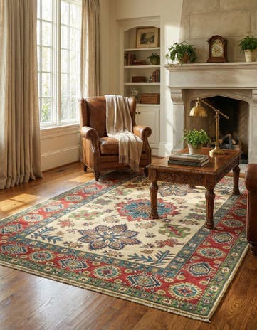 5' 1 x 7' 2 Hand Knotted Kazak Rug