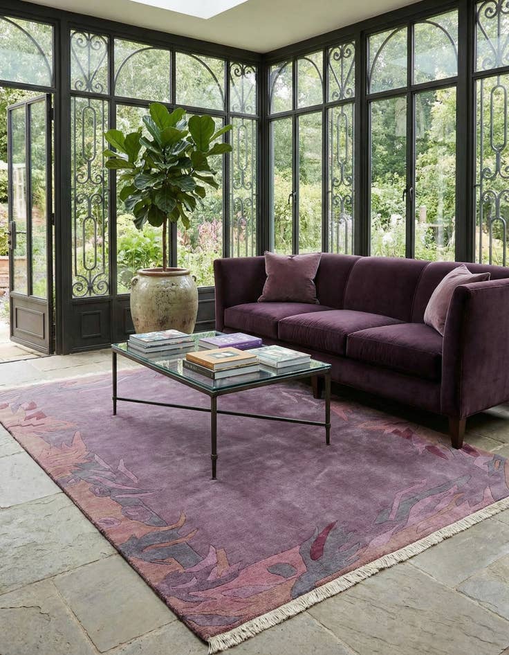 Detail image of 6' 7 x 9' 10 Hand Knotted Tibet Wool Rug