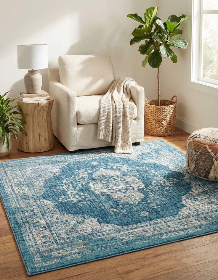 Detail image of 5' 3 x 5' 3 Stockholm Square Rug