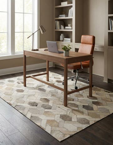 4' 1 x 5' 11 Cowhide - Patchwork Rug