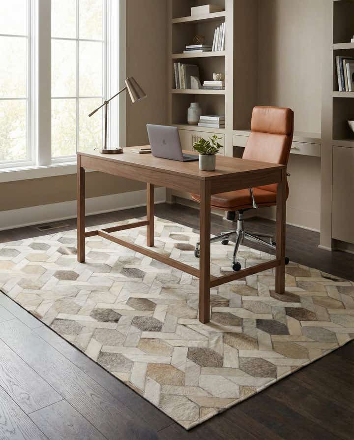 4' 1 x 5' 11 Cowhide - Patchwork Rug