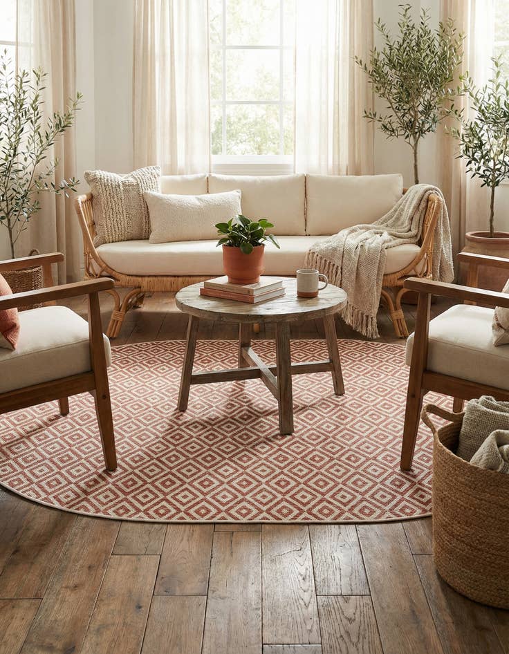 Detail image of 5' 3 x 8' Easy-Clean Jill Zarin Costa Rica Indoor / Outdoor Oval Rug